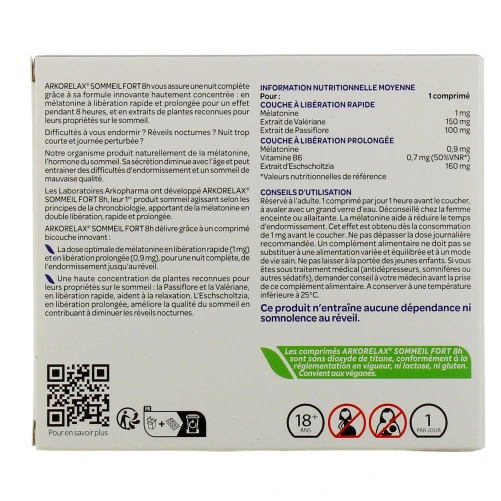 Arkopharma Arkorelax Sommeil Fort 8h