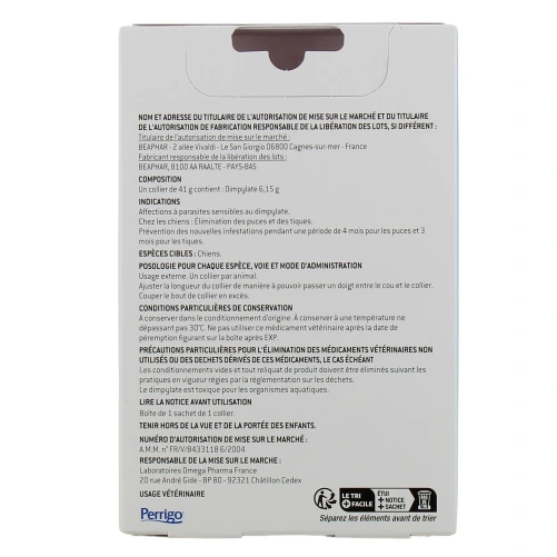 Clément Thékan Parkan Collier Antiparasitaire Chien