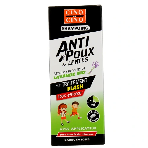 Cinq sur Cinq Shampooing Lavande Anti-Poux et Lentes