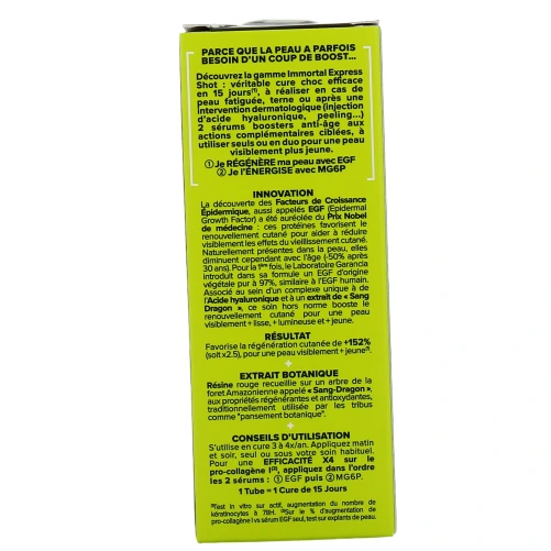 Garancia Immortal Express Shot EGF Sérum Activateur Cellulaire
