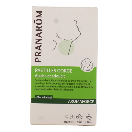 Pranarom Aromaforce Pastilles Gorge Apaise et Adoucit