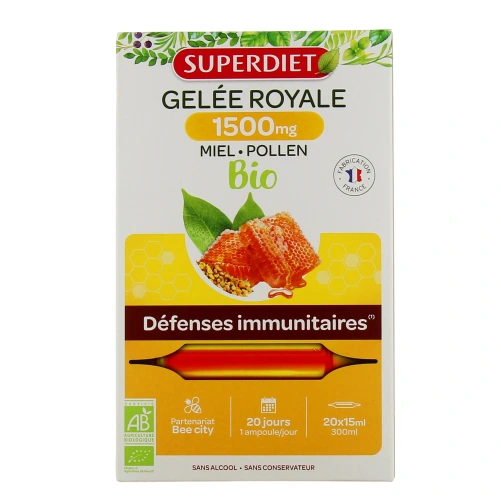 Super Diet Gelée Royale 1500 mg Miel Pollen Bio