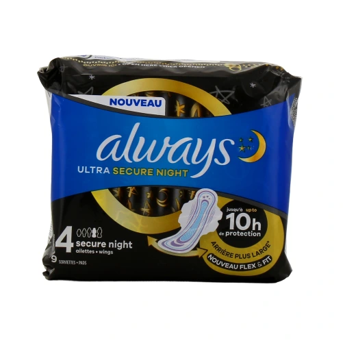 Always Ultra Serviettes périodiques avec ailettes