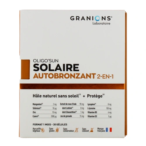 Granions Oligo'Sun Solaire Auto-Bronzant 2 en 1