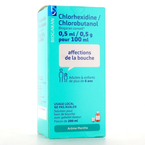 Chlorhexidine/Chlorobutanol Biogaran Bain de Bouche