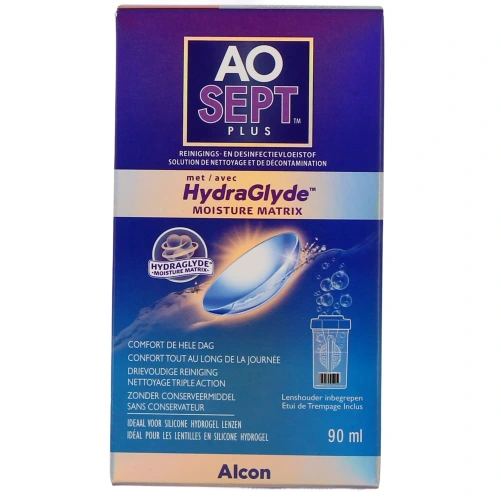 Aosept Plus Hydraglyde Solution Lentilles