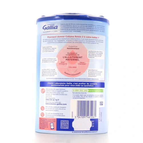 Gallia Calisma Relais Lait 2ème âge