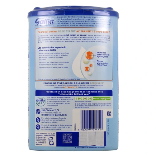 Gallia Bébé Expert Lait AC Transit 1er âge