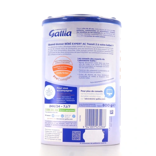 Gallia Bébé Expert Lait AC Transit 2ème âge
