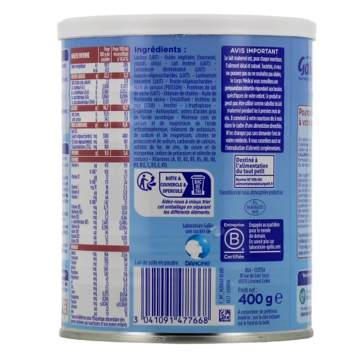 Gallia Calisma Relais Lait 2ème âge