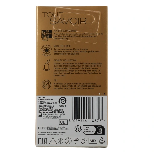 Durex Nude Extra Large Préservatifs XL