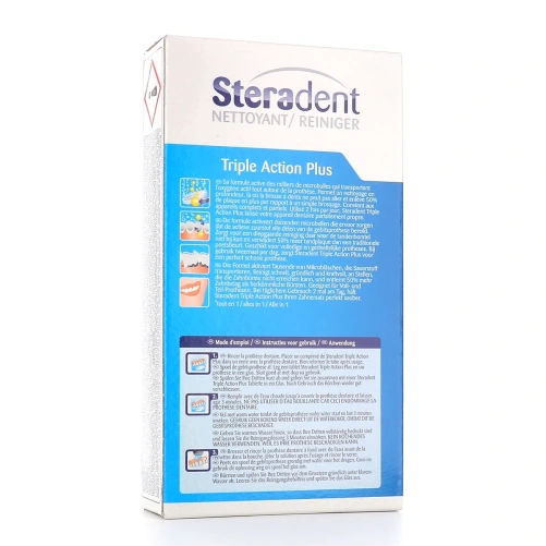 Steradent Triple-Action Plus Nettoyage Prothèse Dentaire