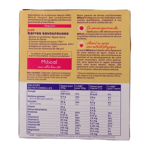 Milical Barres Hyperprotéinées