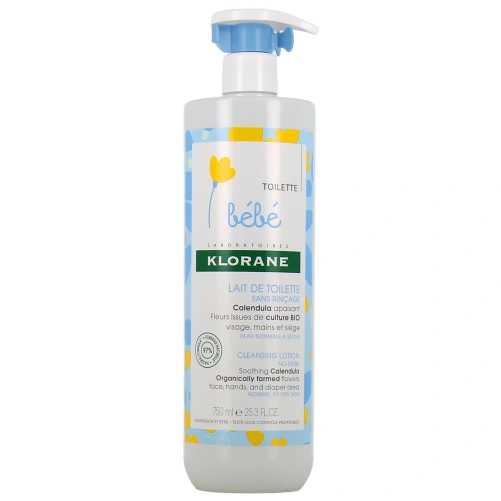 Klorane Bébé Lait de toilette sans rinçage Calendula apaisant