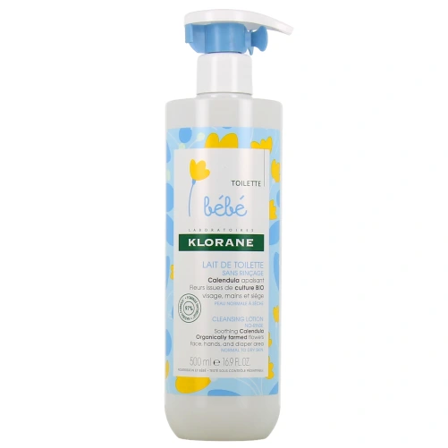 Klorane Bébé Lait de toilette sans rinçage Calendula apaisant