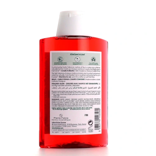 Klorane Shampoing Grenade Éclat Cheveux colorés