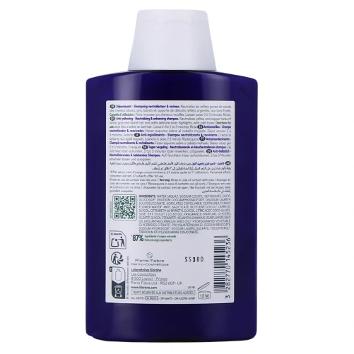 Klorane Shampooing Déjaunissant à la Centaurée Bio