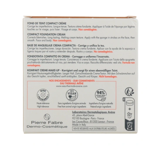 Avène Couvrance Fond de Teint Compact Crème