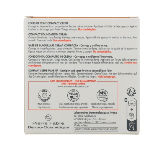 Avène Couvrance Fond de Teint Compact Crème