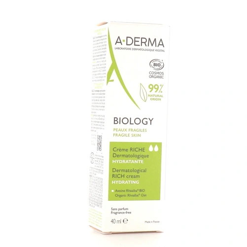 A-Derma Biology Crème Hydratante Dermatologique Bio