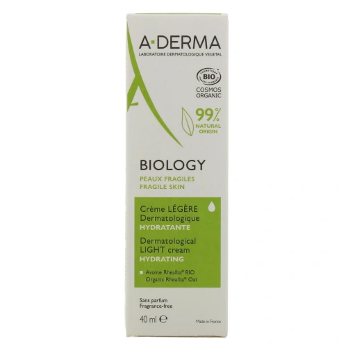 A-Derma Biology Crème Hydratante Dermatologique Bio