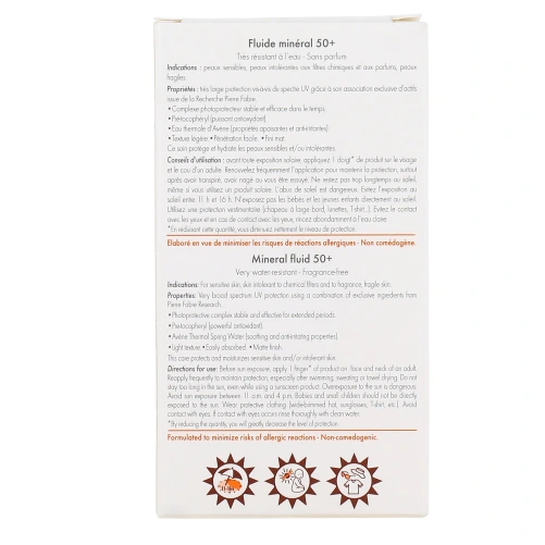 Avène Fluide Minéral SPF50+ Très Haute Protection