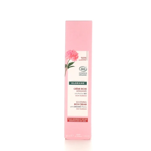Klorane Crème Riche Apaisante Pivoine Bio