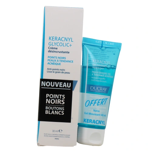 Ducray Keracnyl Glycolic+ Crème Désincrustante