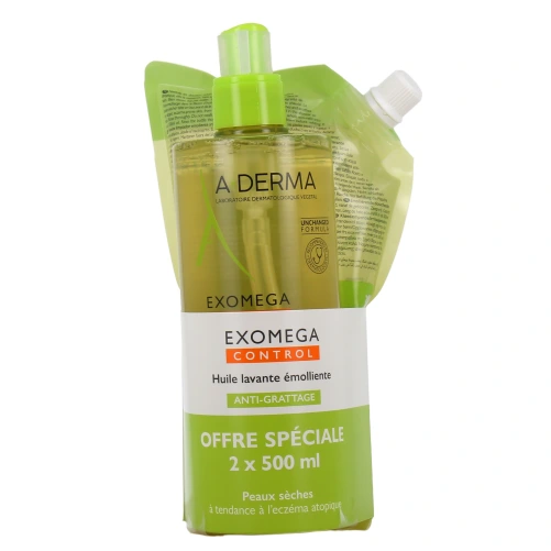 Exomega Control Huile Lavante Émolliente Anti-Grattage