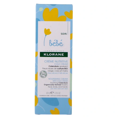 Klorane Bébé Crème Nutritive Cold Cream Calendula Apaisant