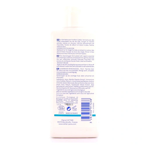 Cattier Gel Nettoyant Purifiant Bio