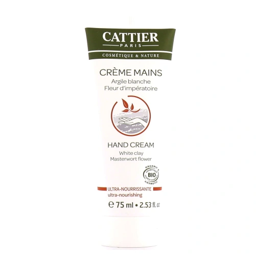 Cattier Crème Mains Argile Blanche Bio