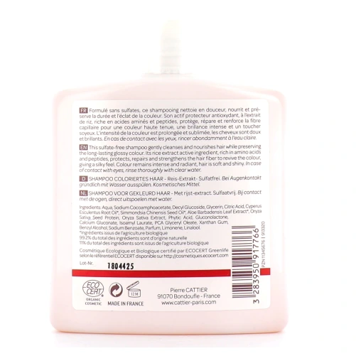 Cattier Shampooing Couleur Bio Sans Sulfate