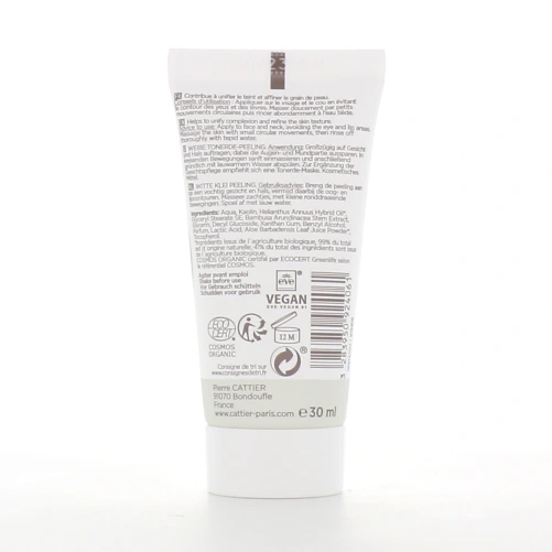 Cattier Gommage Argile Blanche Bio