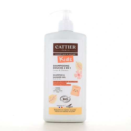 Cattier Kids Shampooing Douche 2 en 1 Bio Fleur de Guimauve