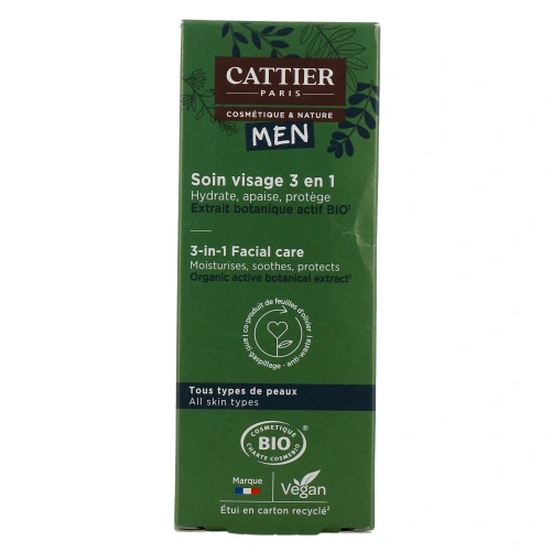Cattier Men Soin Visage 3 en 1