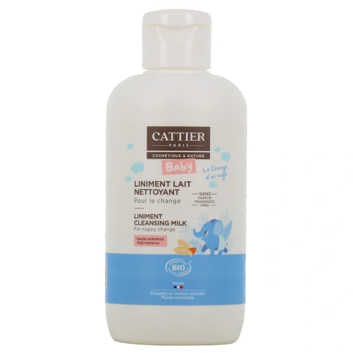 Cattier Bébé Liniment Lait Nettoyant Bio