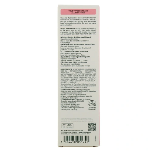 Melvita L'Or Rose Huile Fermeté Suractivée