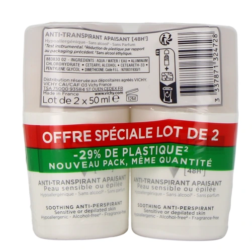 Vichy Déodorant Anti-Transpirant Apaisant 48h