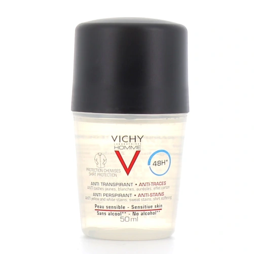 Vichy Homme Déodorant bille 48h anti-traces