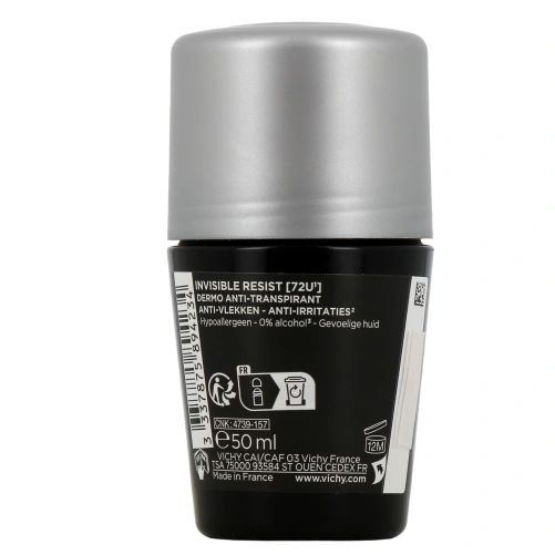 Vichy Homme Déodorant Invisible Resist Dermo Détranspirant 72h
