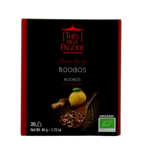 Thés de la Pagode Rooibos Citron Gingembre Bio