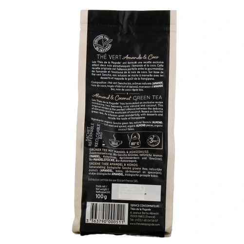 Thés de la Pagode Thé Vert Amande Coco Bio