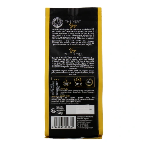 Thés de la Pagode Thé Vert Yuzu Bio