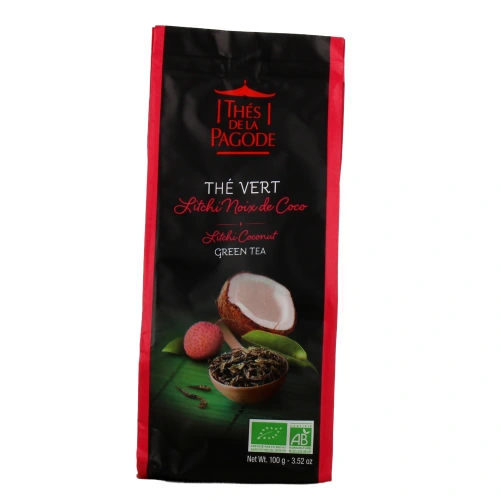 Thés de la Pagode Thé Vert Litchi Noix de Coco Bio