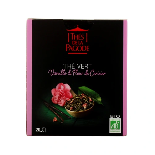Thés de la Pagode Thé Vert Vanille & Fleur de Cerisier Bio