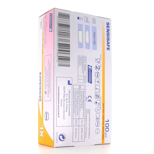 Gants d'examen Sensisafe sans latex non poudrés