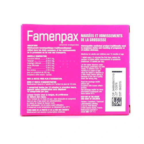 Lehning Famenpax Nausées et Vomissements de la Grossesse