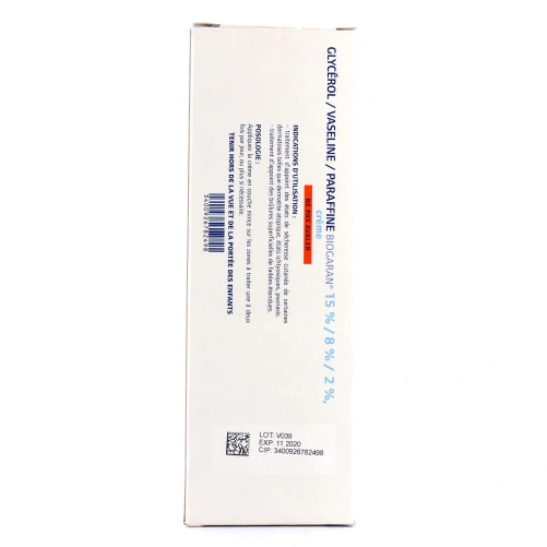 Glycérol Vaseline Paraffine crème 250 g Biogaran