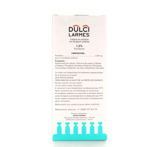 Dulcilarmes 1,5% Collyre